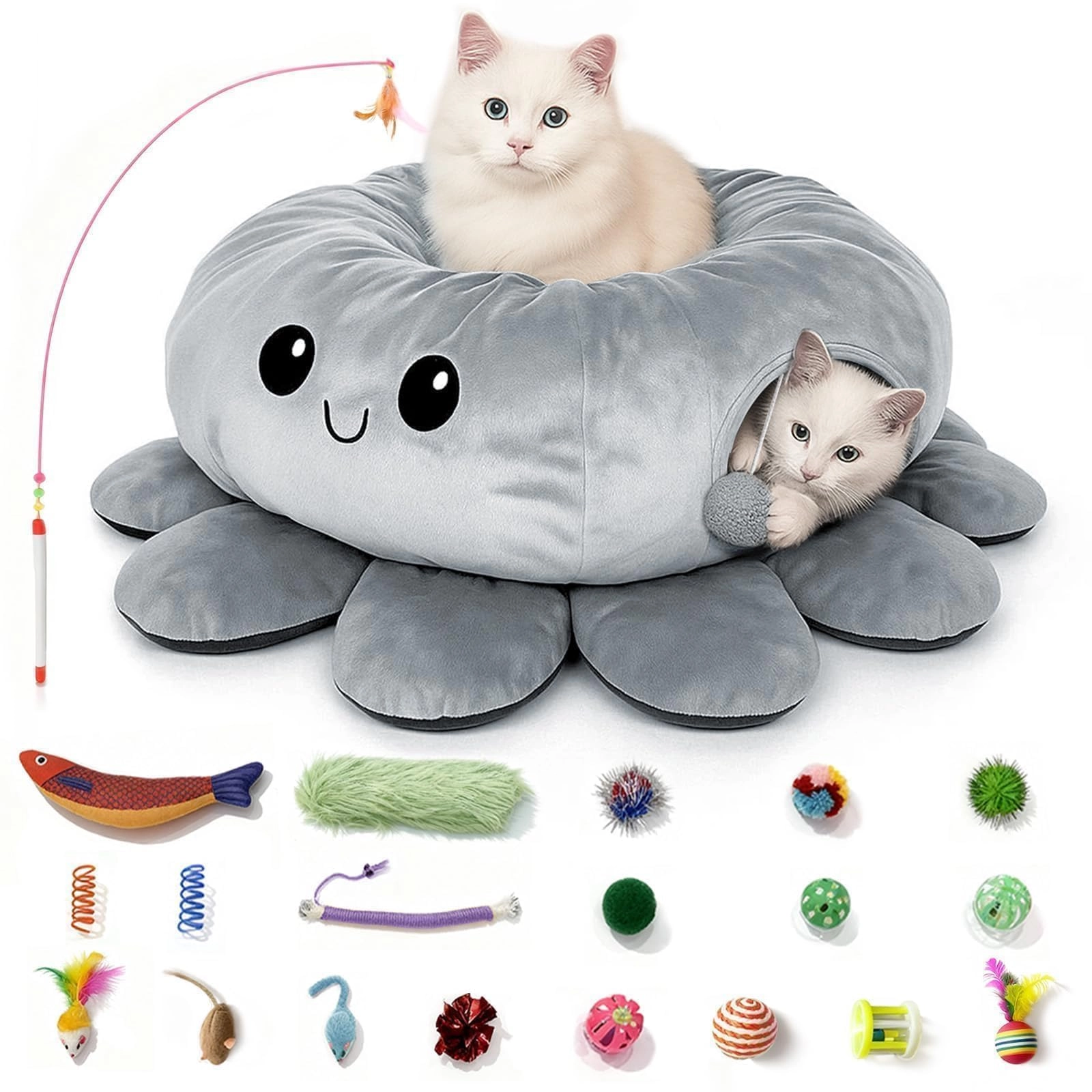 VIEFIN Cat Tunnel Bed - Cotton