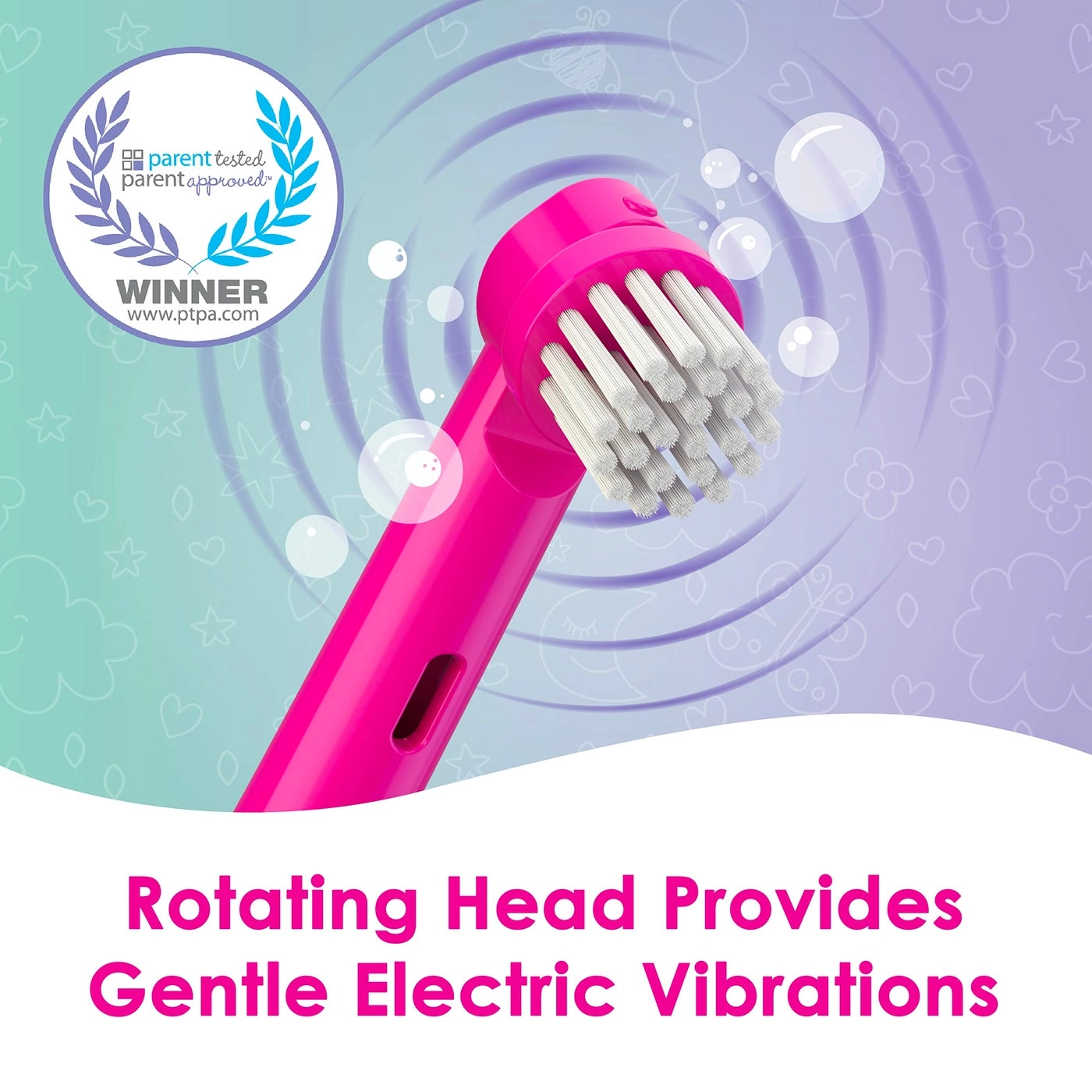 Kids’ Electric Toothbrush Set - Ages 3+ 2 Brush Heads 2-Minute Timer