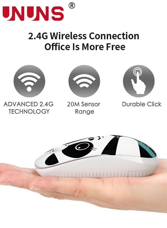 Cute Cartoon Pattern Slim Mouse - Wireless