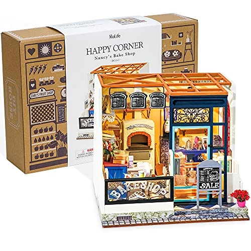 Dollhouse Kitchen Bakery Kit - cream Wood