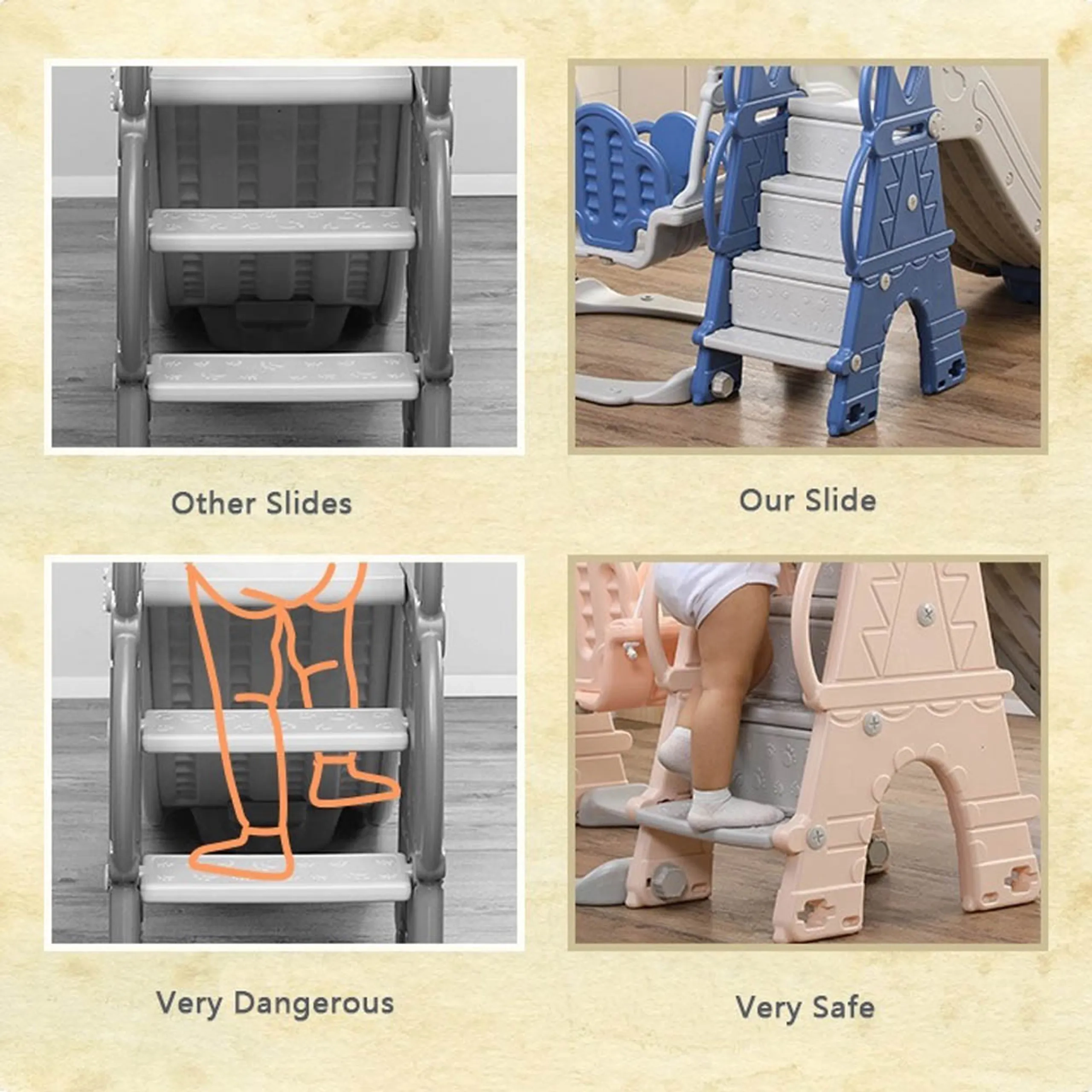 Slide And Swing 3-In-1 Activity Playset - Suitable for 2 years & above 160 x 115 x 160 cm