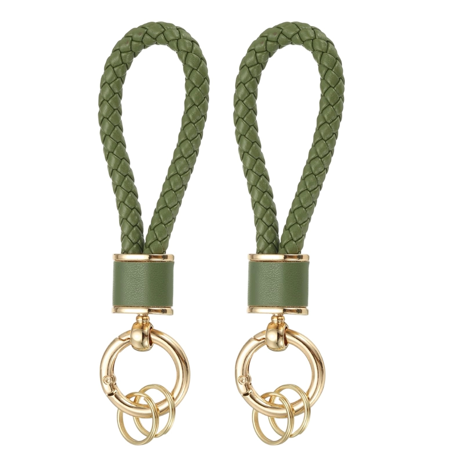 Braided Leather Keychain - Animal