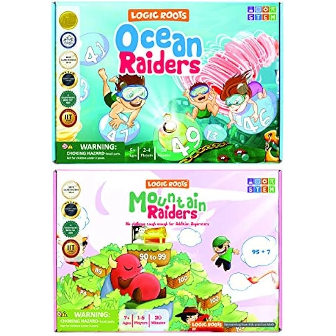 Logic Roots Mountain Raiders + Ocean Raiders - 5 9 Year Olds 2 pieces