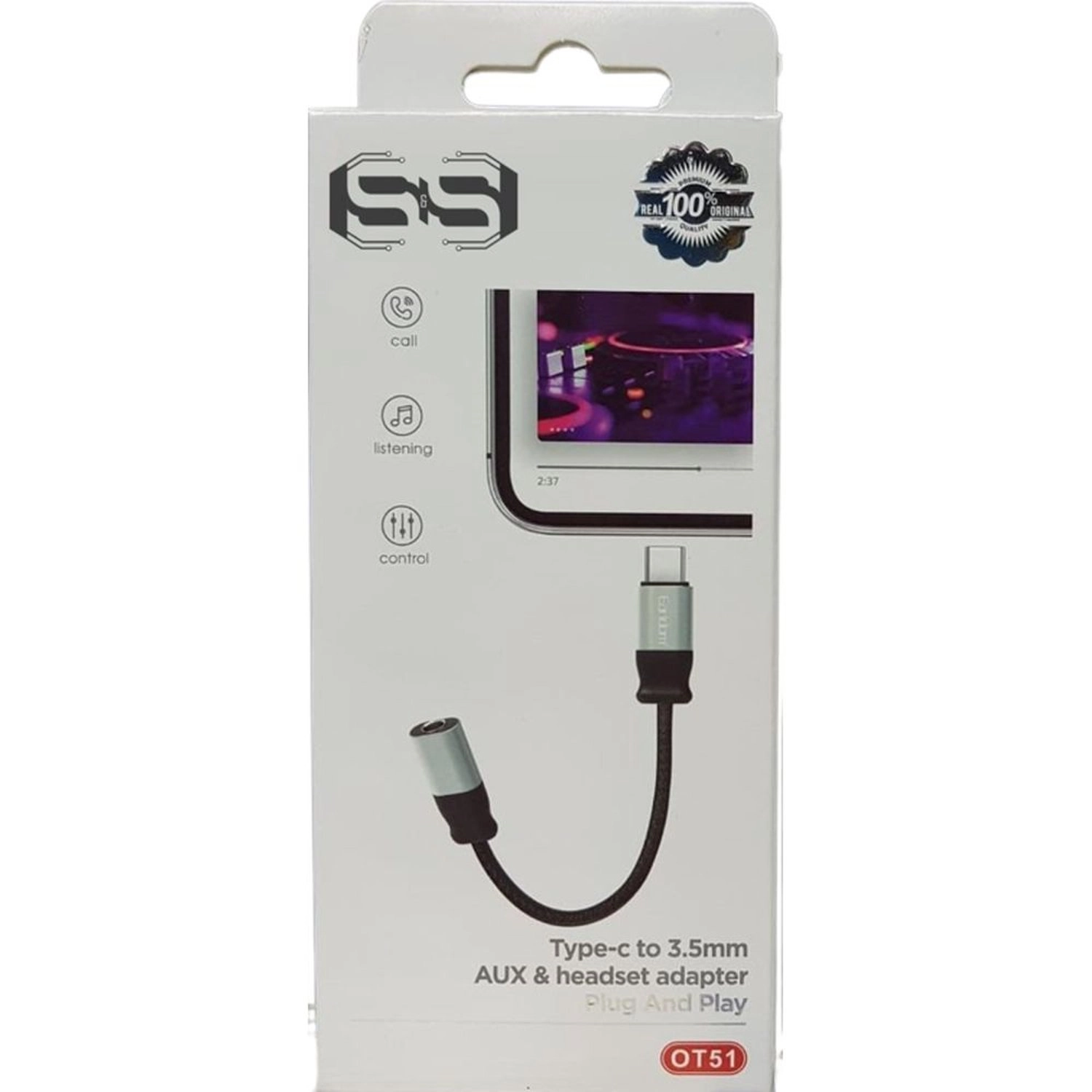 Symantec USB-C To 3.5mm AUX Adapter