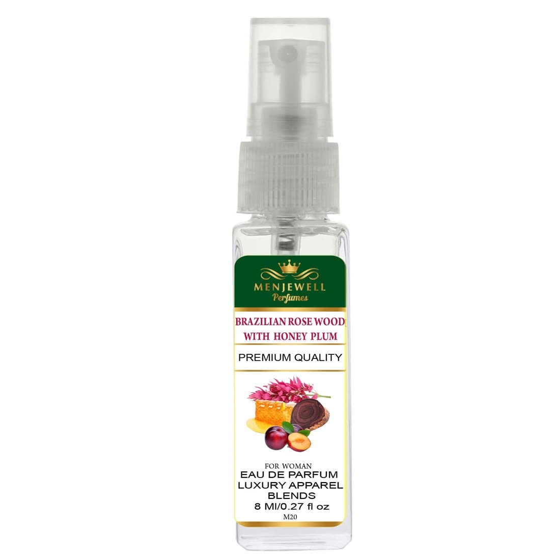 Menjewell Brazilian Rose Wood With Honey Plum Eau de Parfum 8ml