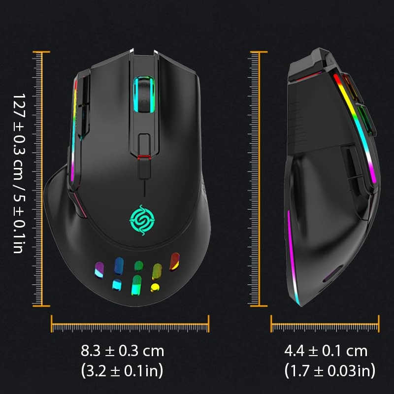 2.4G Wireless Mute RGB Light Honeycomb Gaming Mouse - 2.4G Wireless
