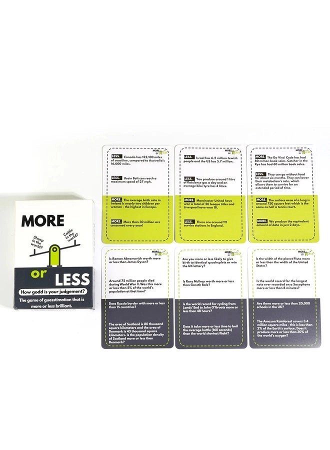 More Or Less? ：How Good Is Your Judgement? - Card Game