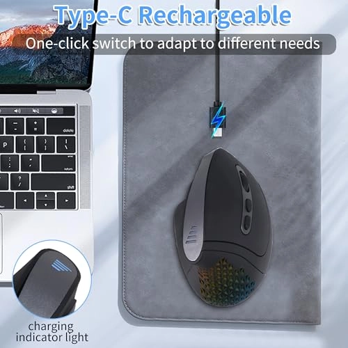 Vertical Ergonomic Mouse - Bluetooth & Wireless Dual Modes