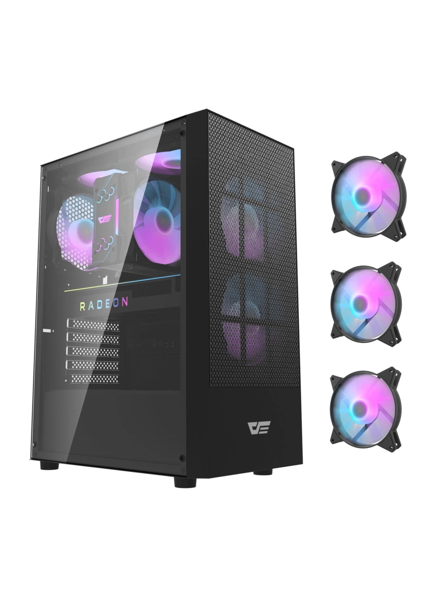 darkFlash DB330M - Tempered Glass Side Panel Mid Tower