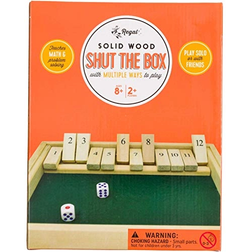 Shut The Box - 12 Spot Green Wood