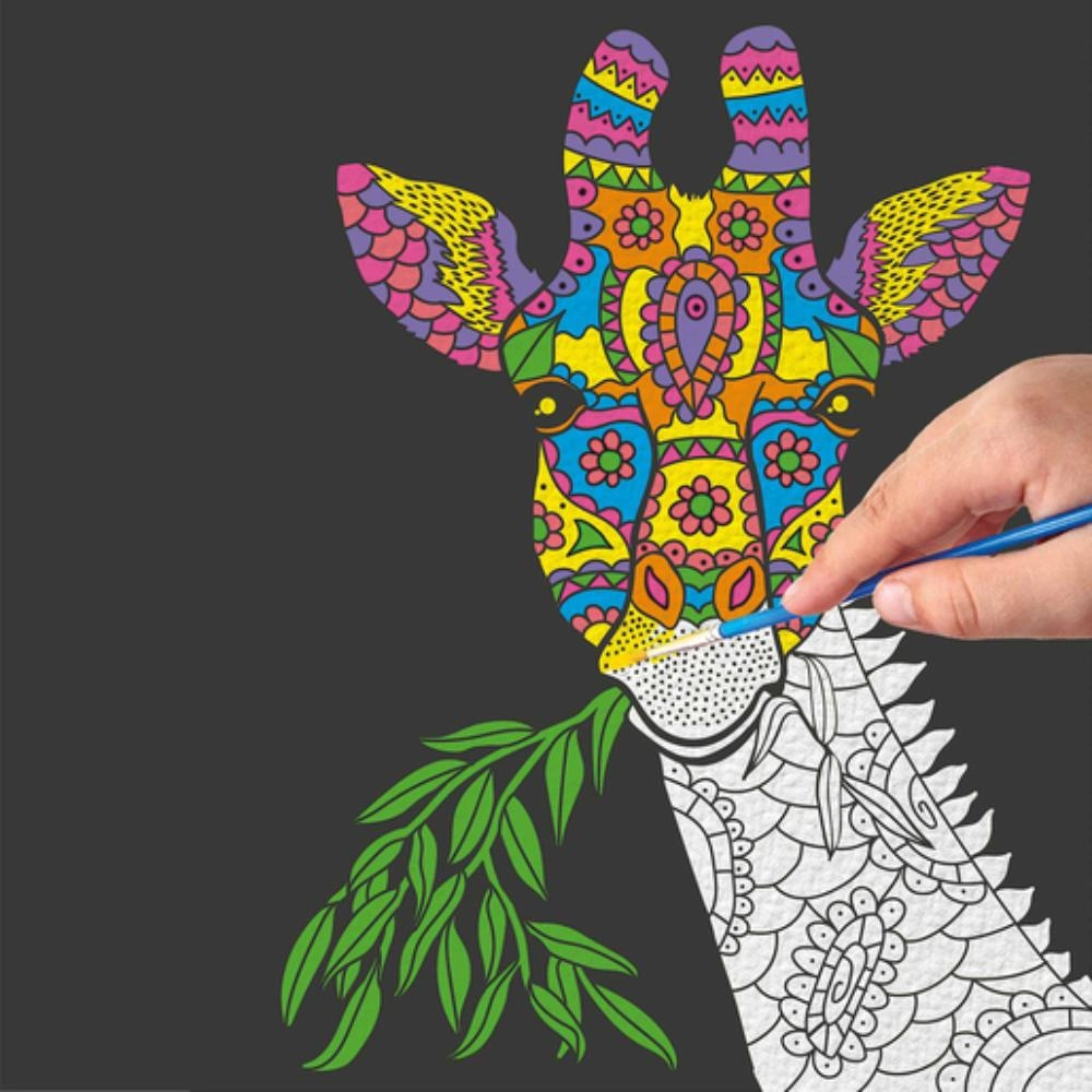 Out To Impress Paint By Numbers Kit - 7 x neon paints 1 x paintbrush