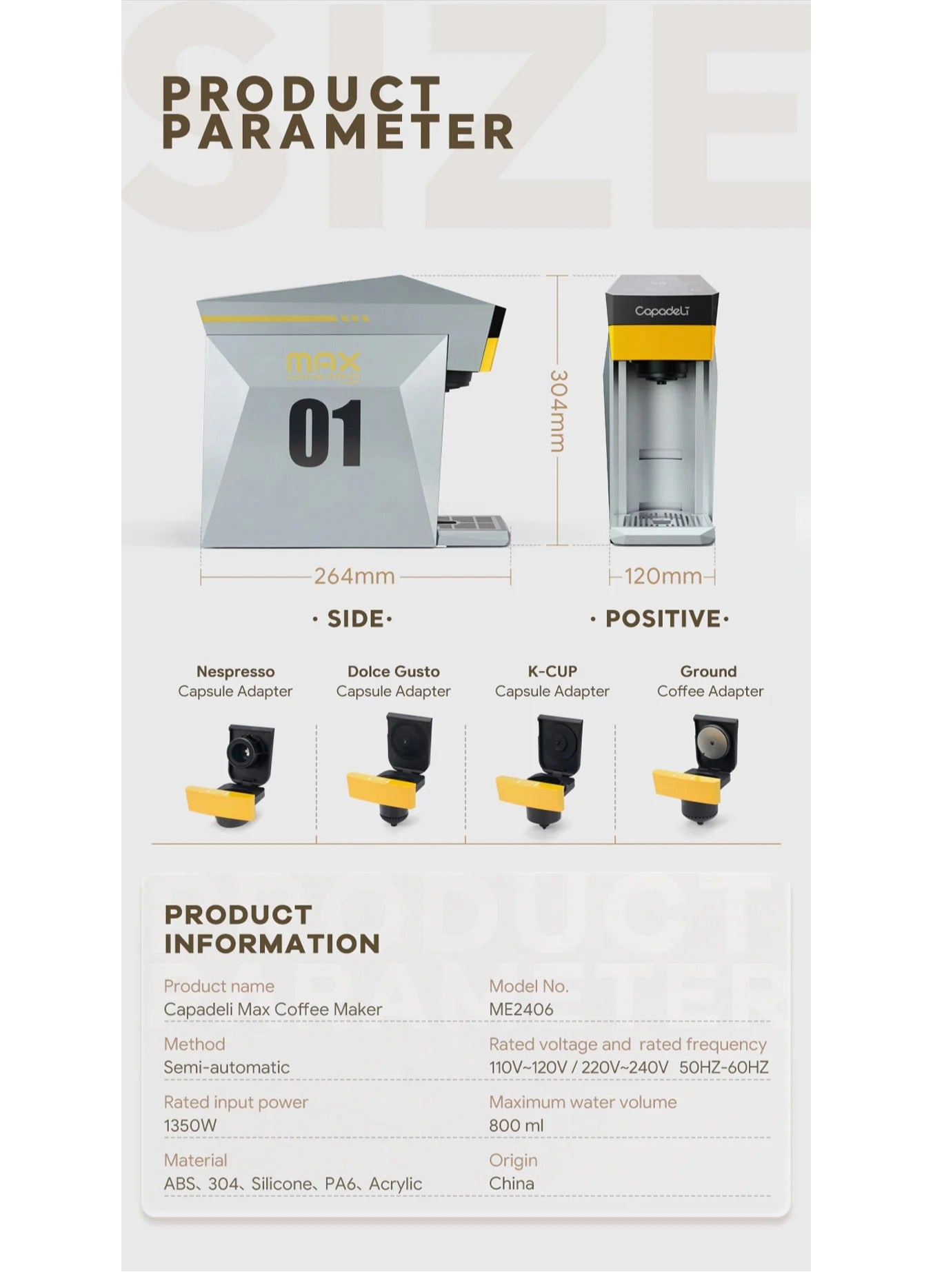 01 - Multi-capsule compatible Nespresso Dolce Gusto K-Cup Ground