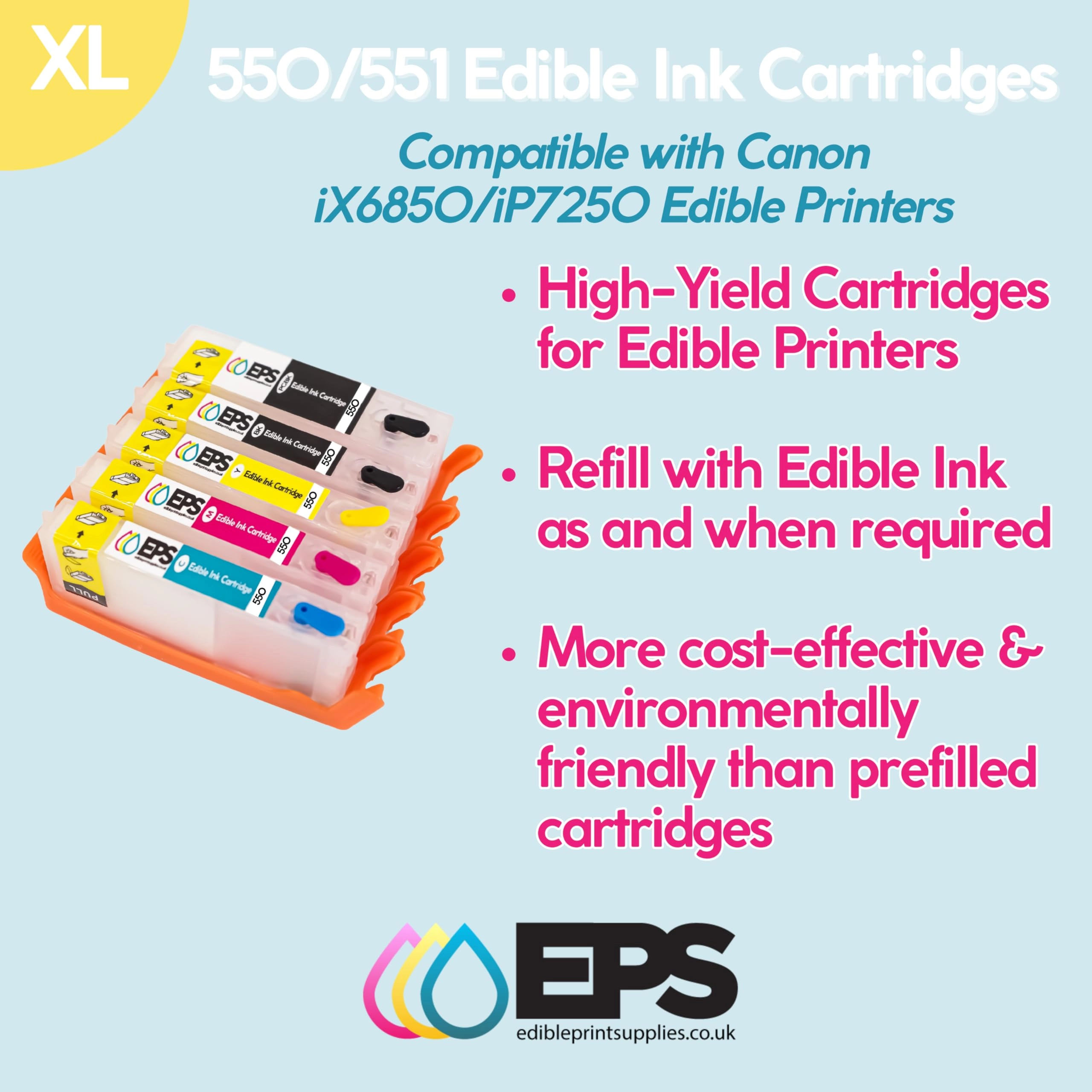 Canon PGI550/CLI551 High Yield Multicolor Compatible