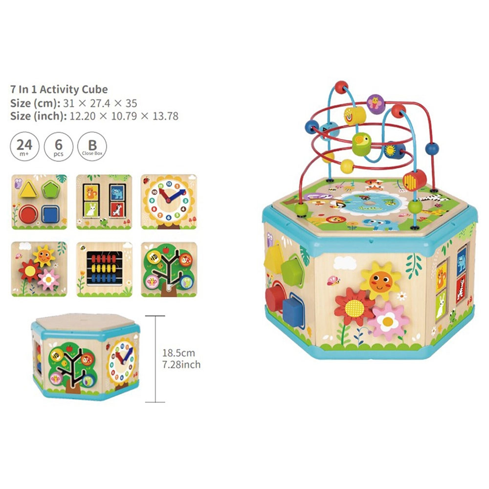 7-in-1 Activity Cube - 2 years & above 6 pieces