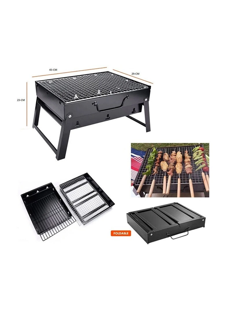Portable Bbq Charcoal Grill - Black 43X29X23Cm