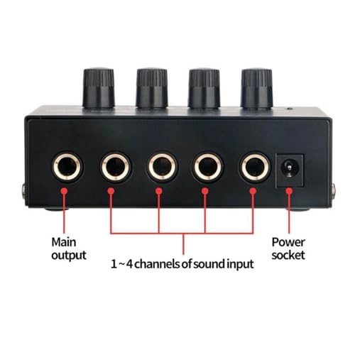 Headphone Amplifier - 4 Channel High Power US Plug