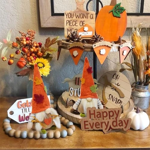 Fall Harvest Gnomes Doll - as described