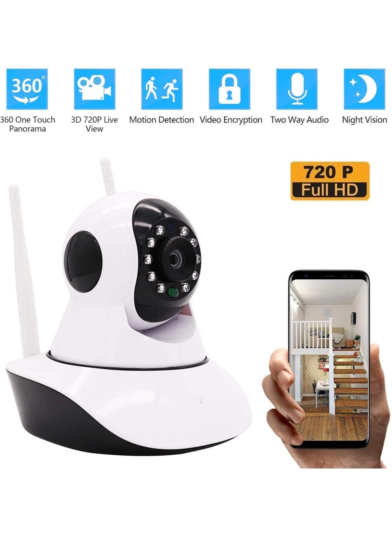 Indoor Wireless WIFI IP Camera 1080p