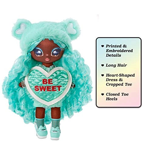 Cynthia Sweets Fashion Doll - 7.5" Mint Green Hair Teddy Bear-Inspired Ages 5+