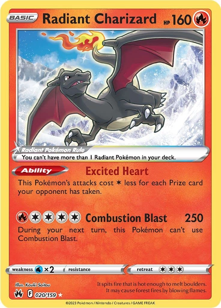 Pokémon Radiant Charizard 020/159 - Crown Zenith