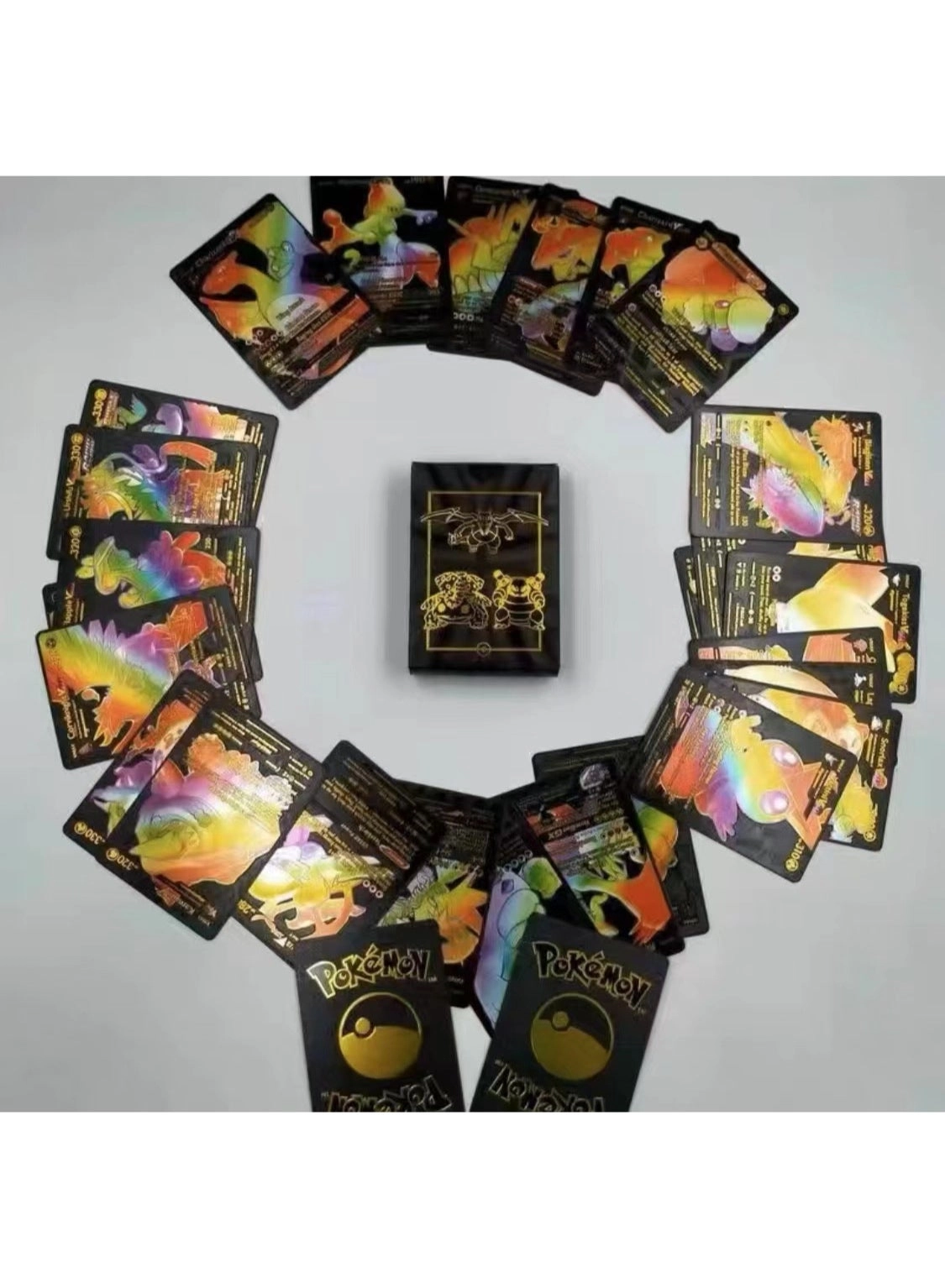 Assorted Cards Deck Box Set - Silver 55pcs