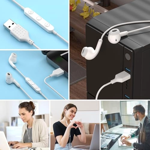 USB In-Ear Headphones Wired Earbud