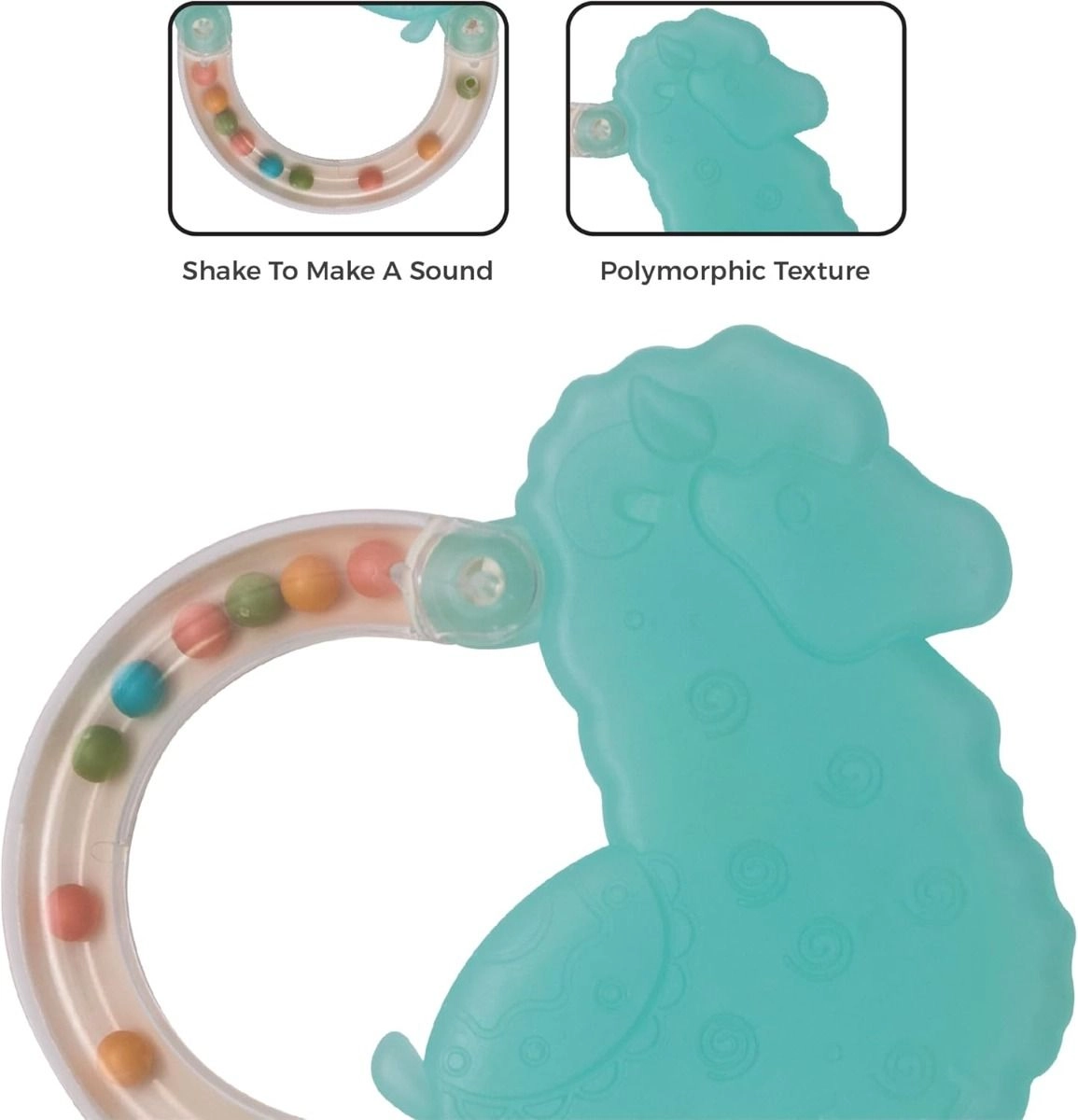 Soft Rattle Plush Toy - 3 to 24 Months fabric