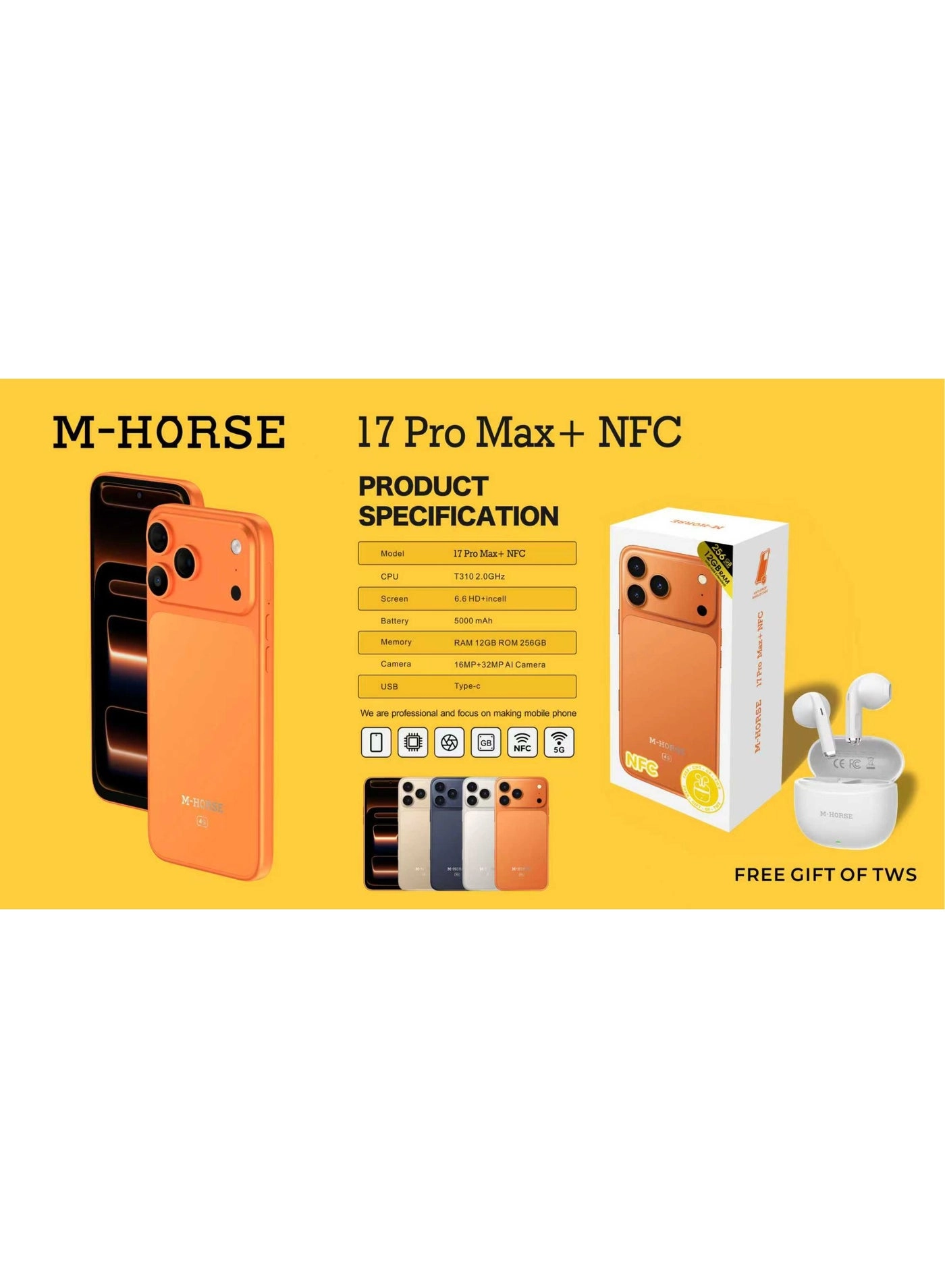 17 pro max+ 12GB 256GB