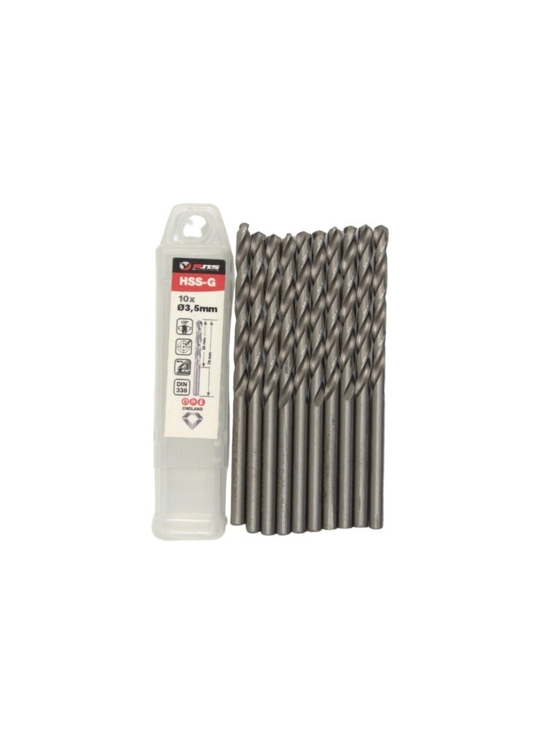 HSS-G TWIST DRILL BIT - Stainless Steel 10 3.5 mm