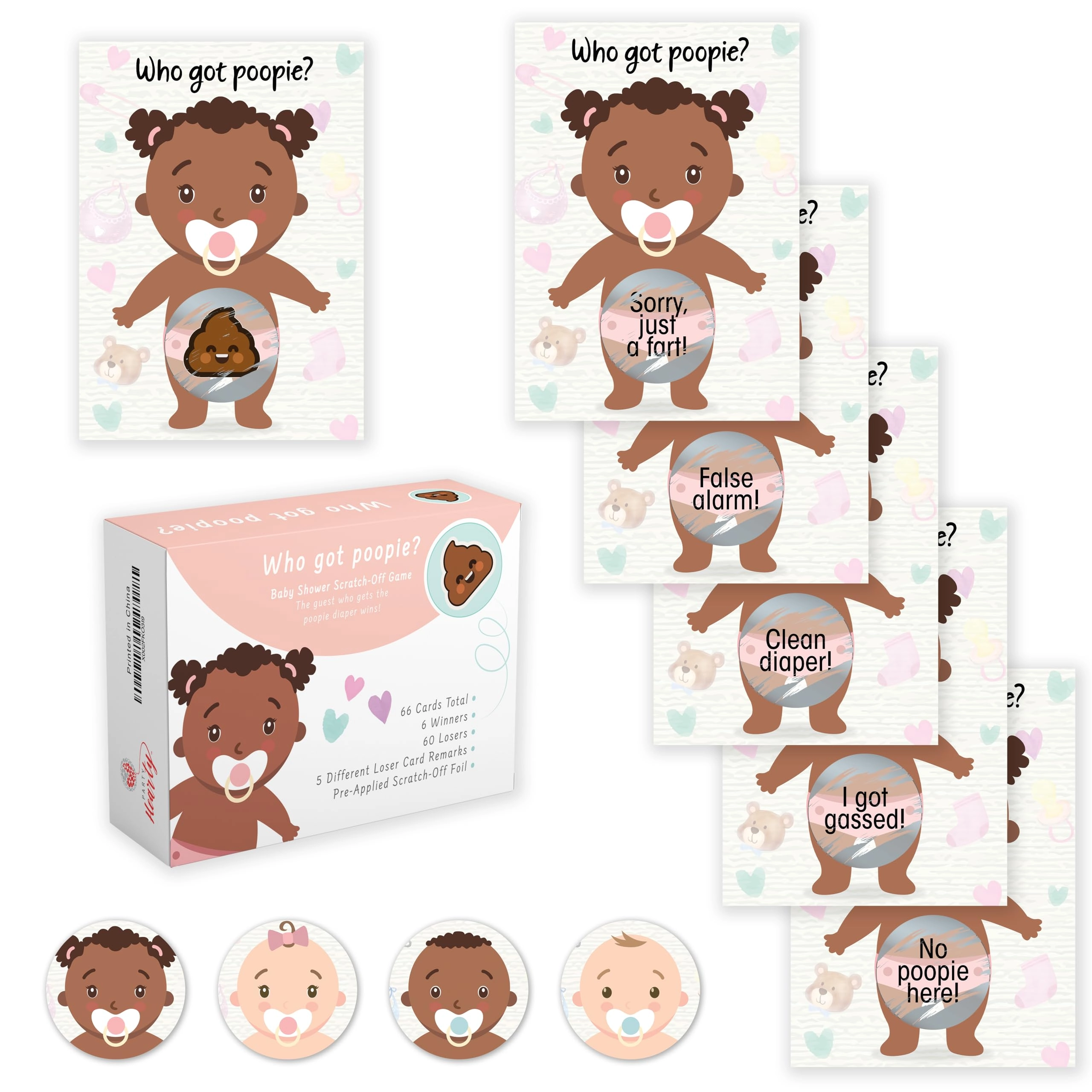 Baby Shower Games - 66 pcs Adult English