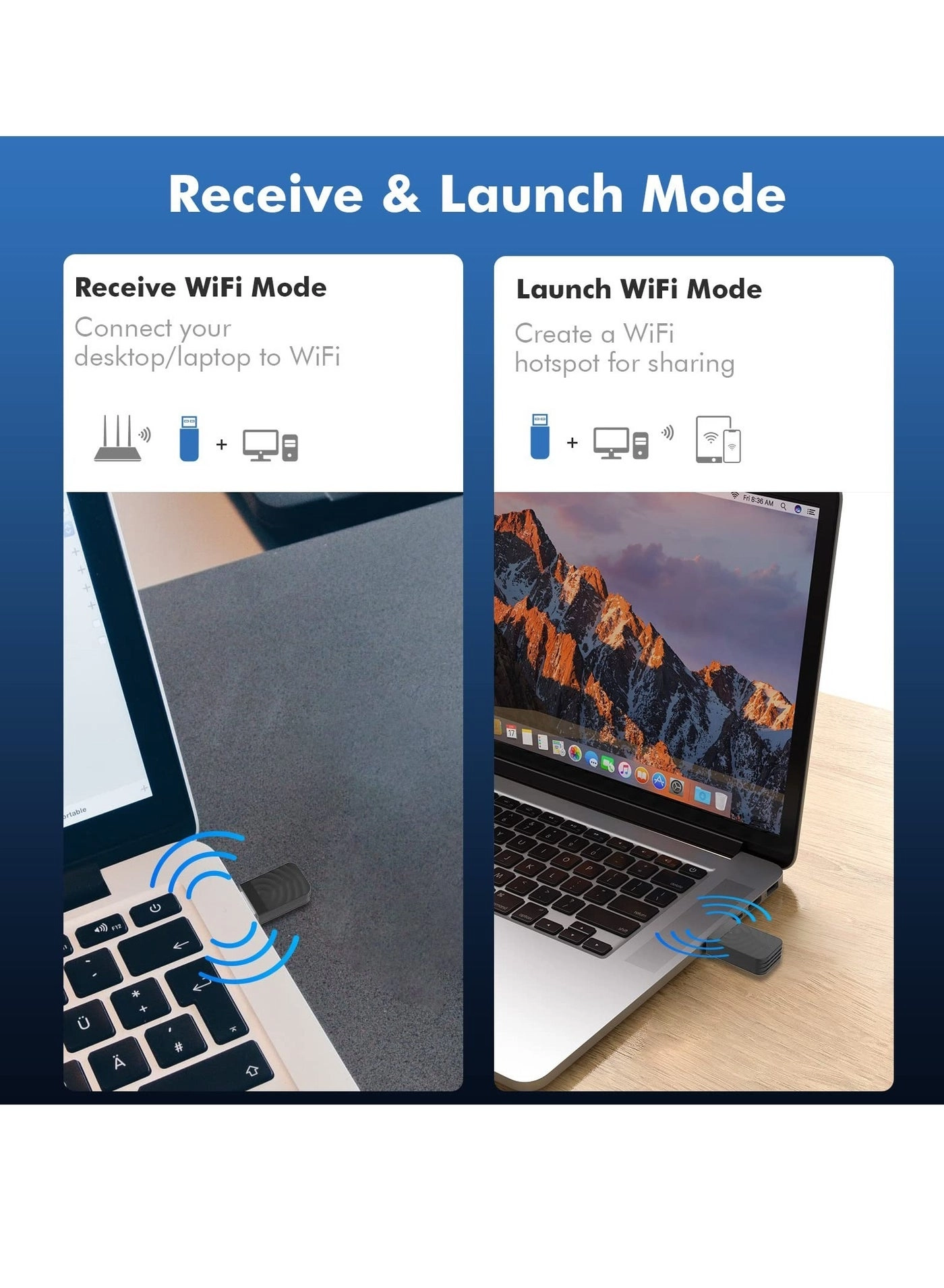 USB WiFi Adapter - 2.4GHz/5GHz