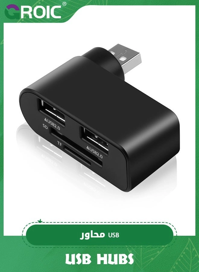 GROIC USB Hub - 4 in 1 Rotatable 180 Degrees USB C