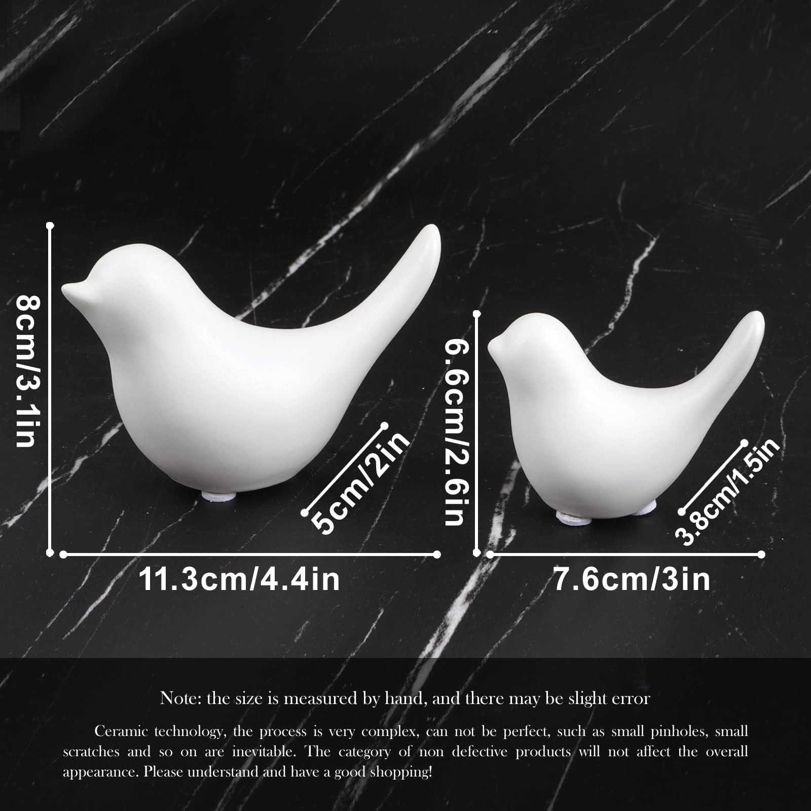 White Birds Statues - Ceramic