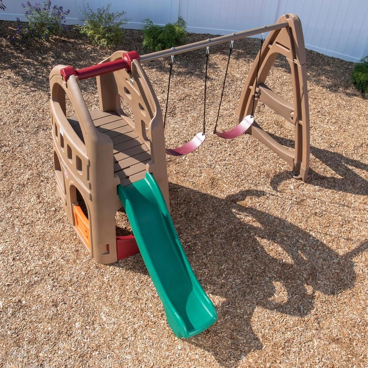 Naturally Playful Playhouse Climber And Swing Extension