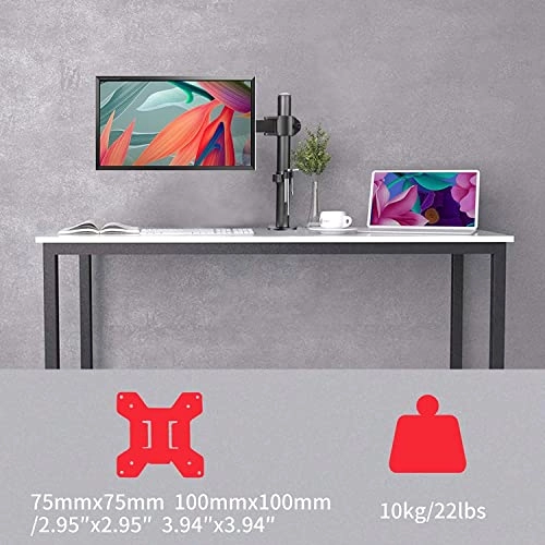 Single Head and Plate Vesa Pole Mount Bracket - 1 27inch 75x75mm 100x100mm