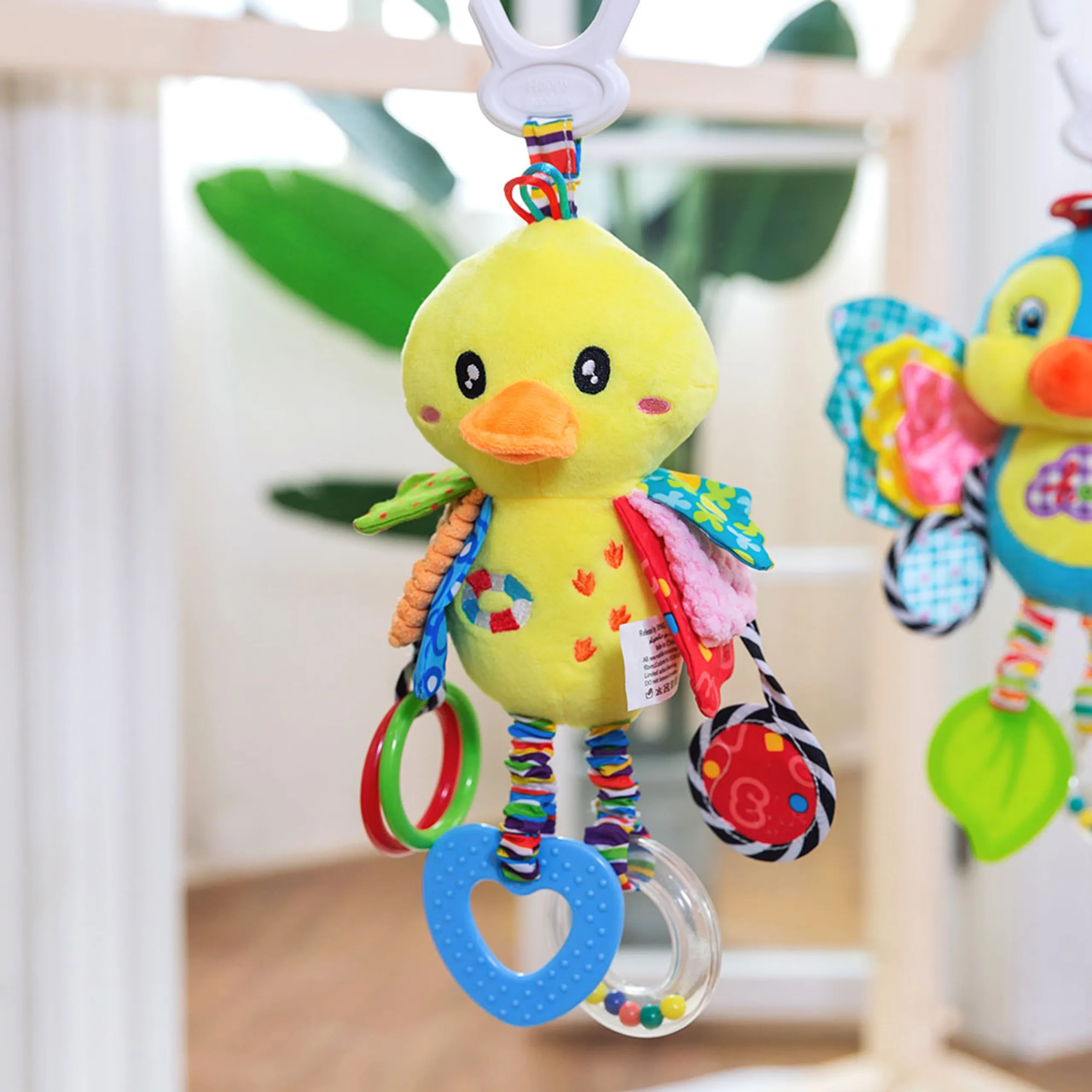 Hanging Rattle Soft Toy - Suitable for 6 months & above soft, cuddly plush material