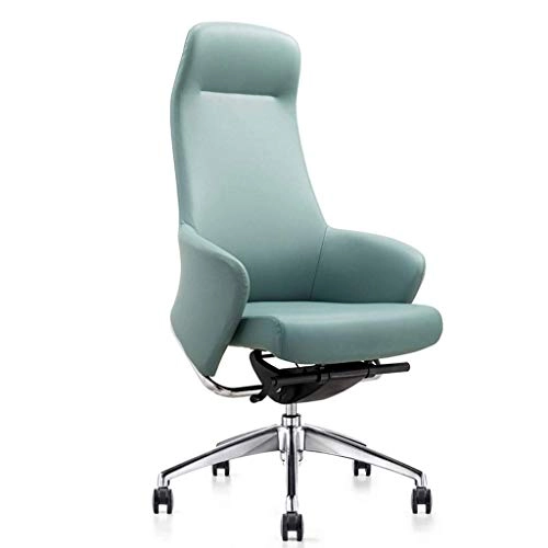 Desk Chair - PU Leather Brown High Back