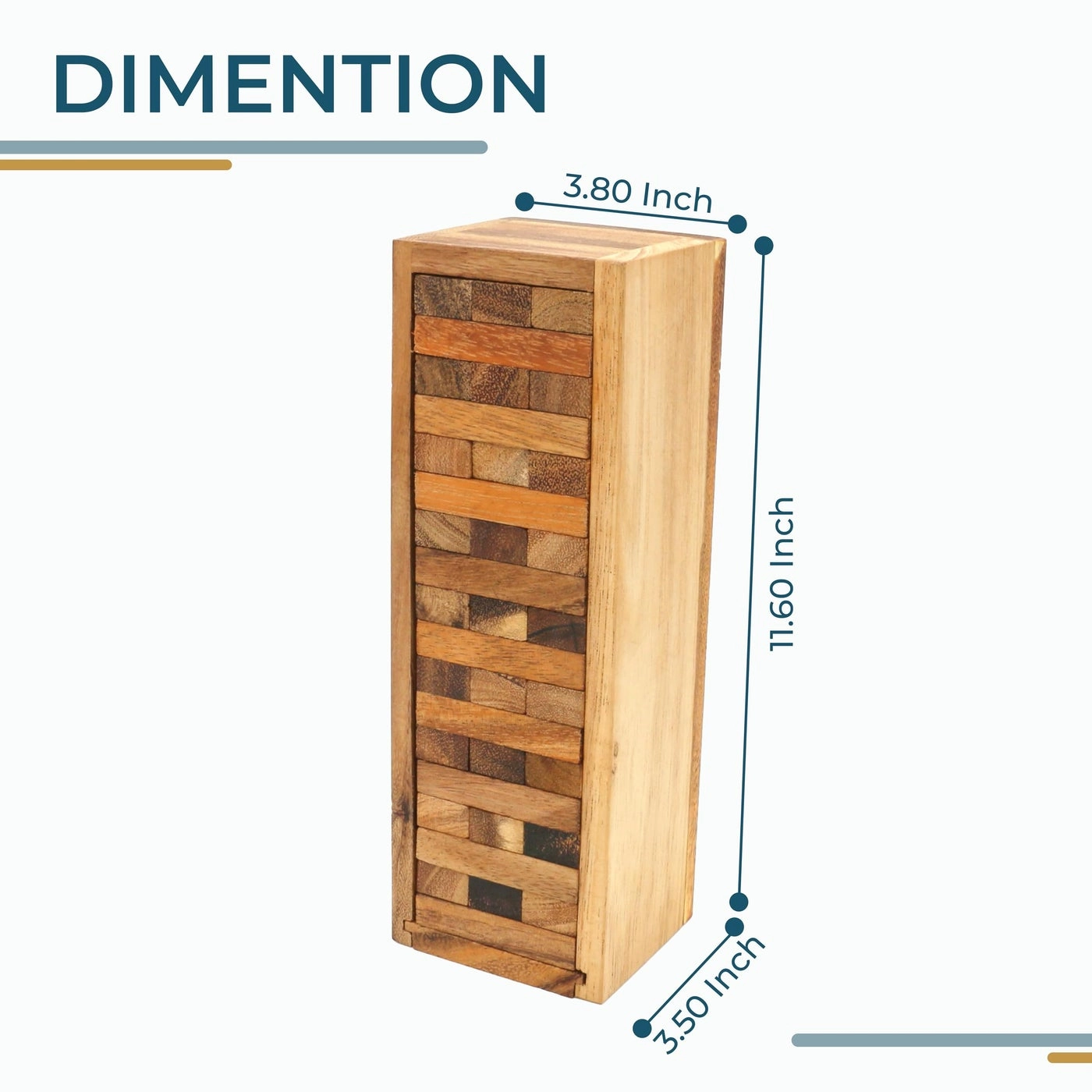 Wooden Tumbling Tower - Family Game Party Game