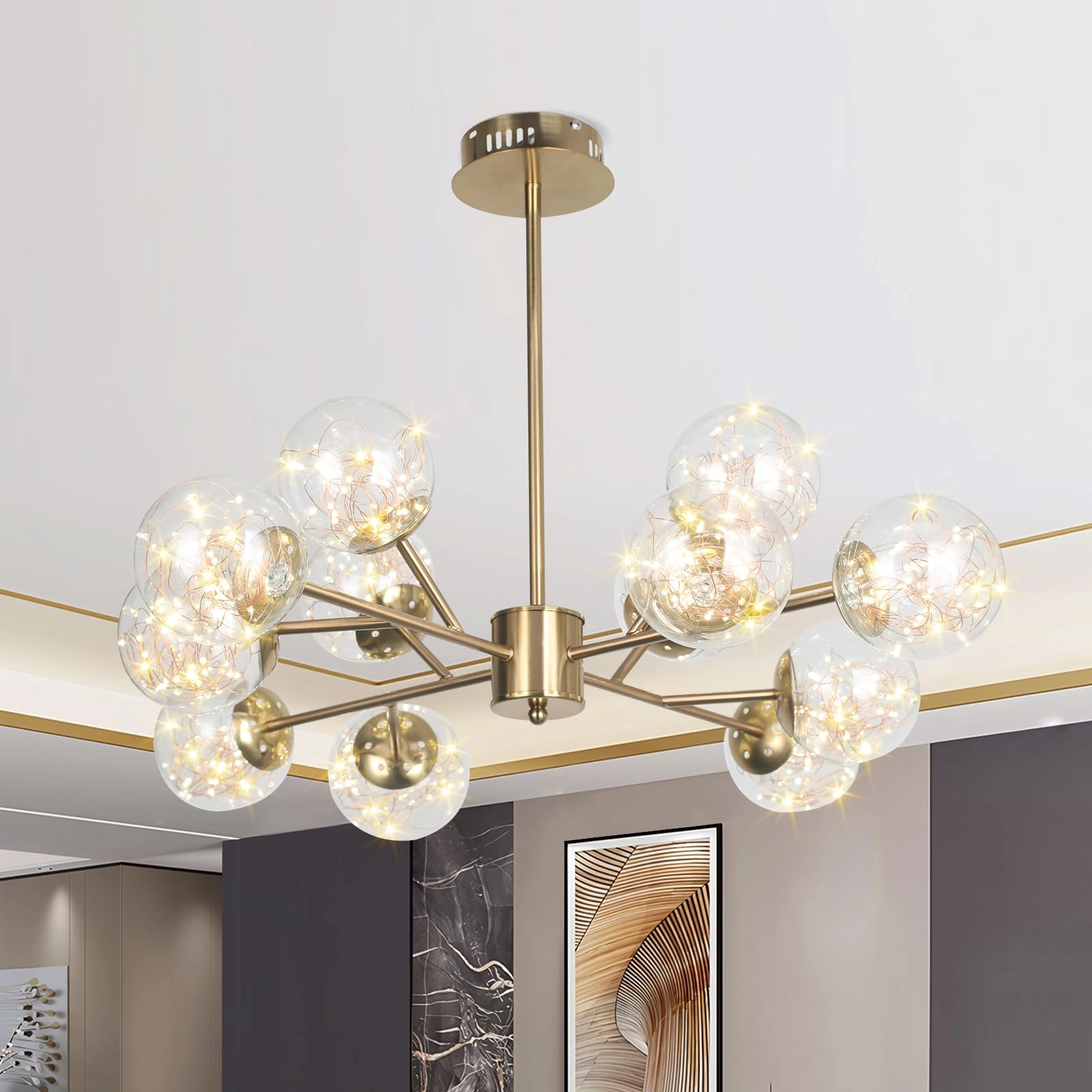 YT YATAI LIGHTING Sputnik Chandelier - 12-Light 72W