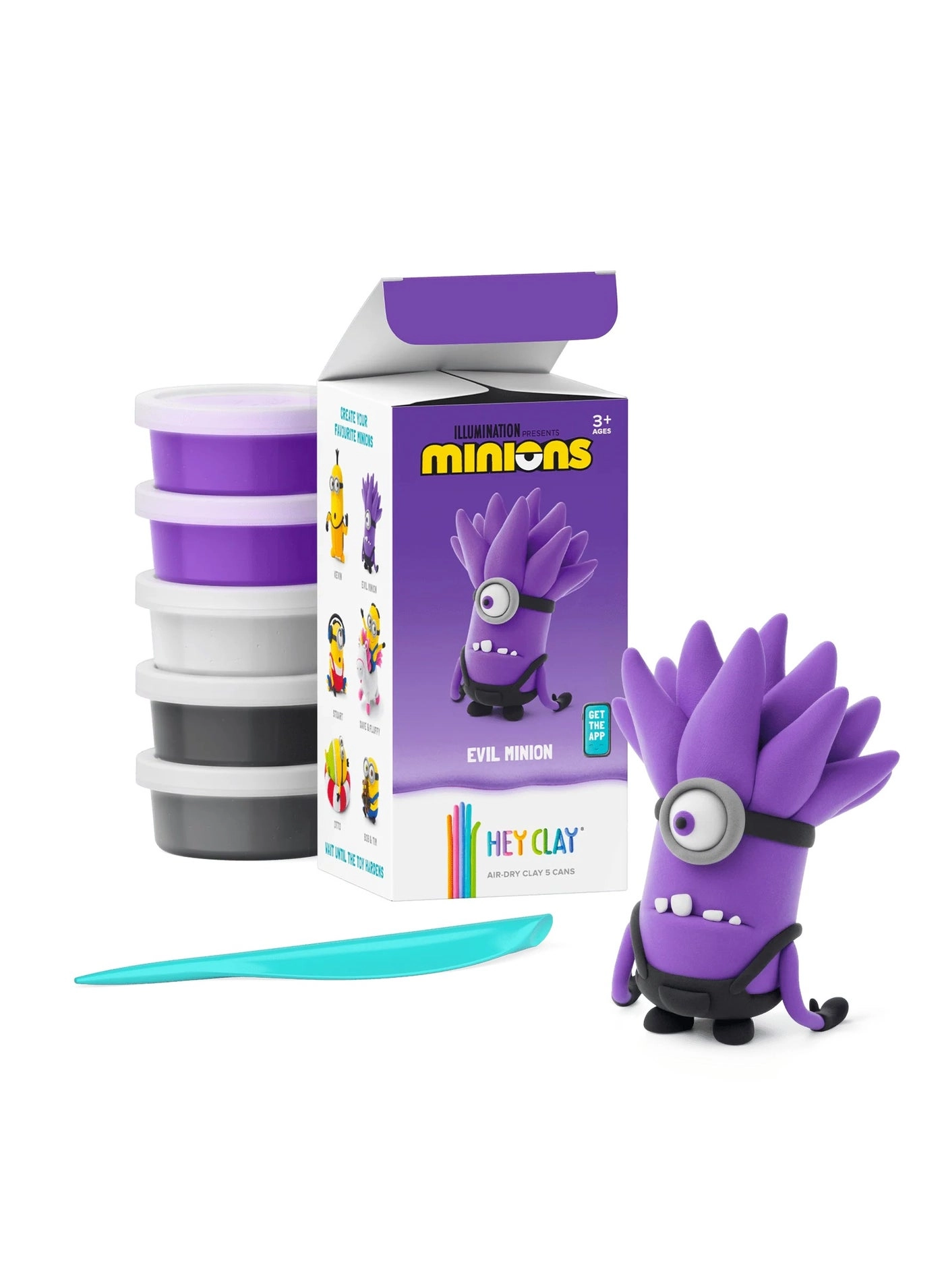 Minions Evil Minion Colourful modelling air-dry clay - 5 colors 3+ years