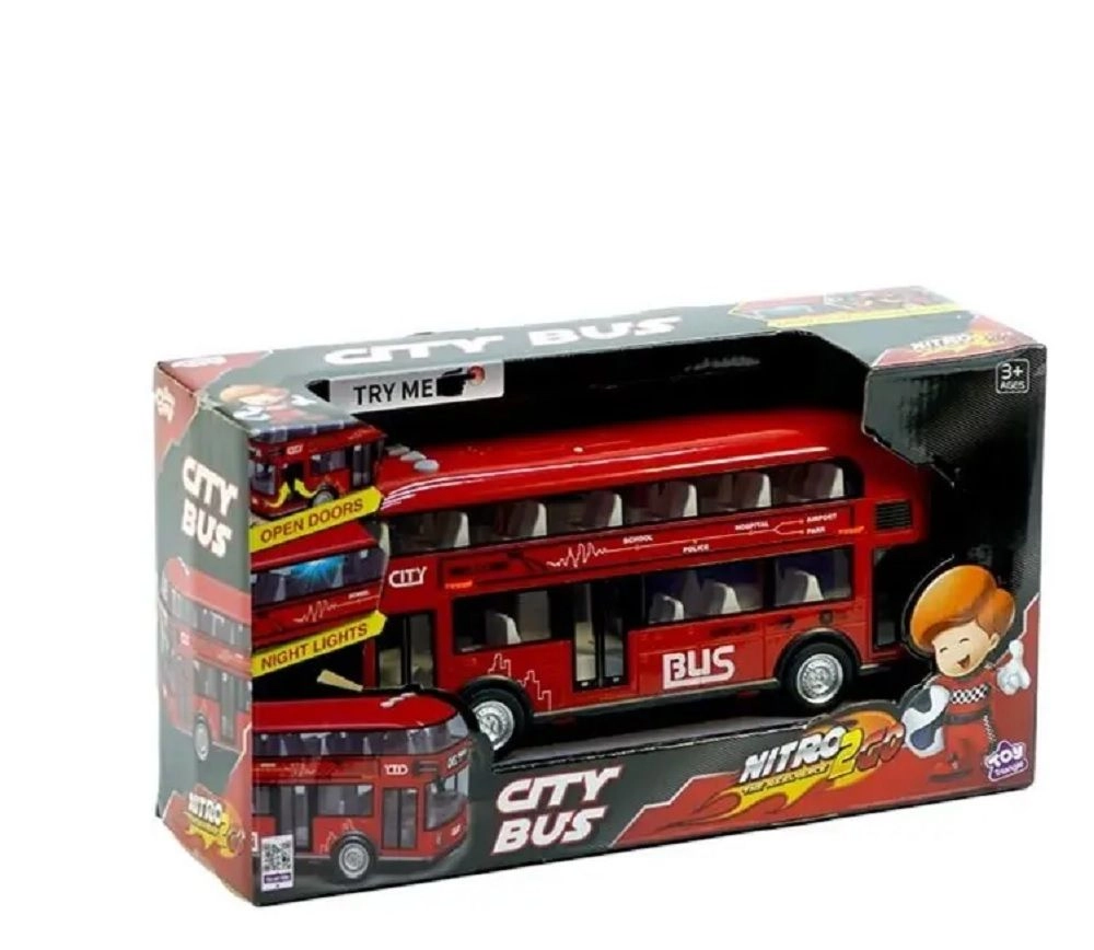 City Bus - Red working lights and sound effects