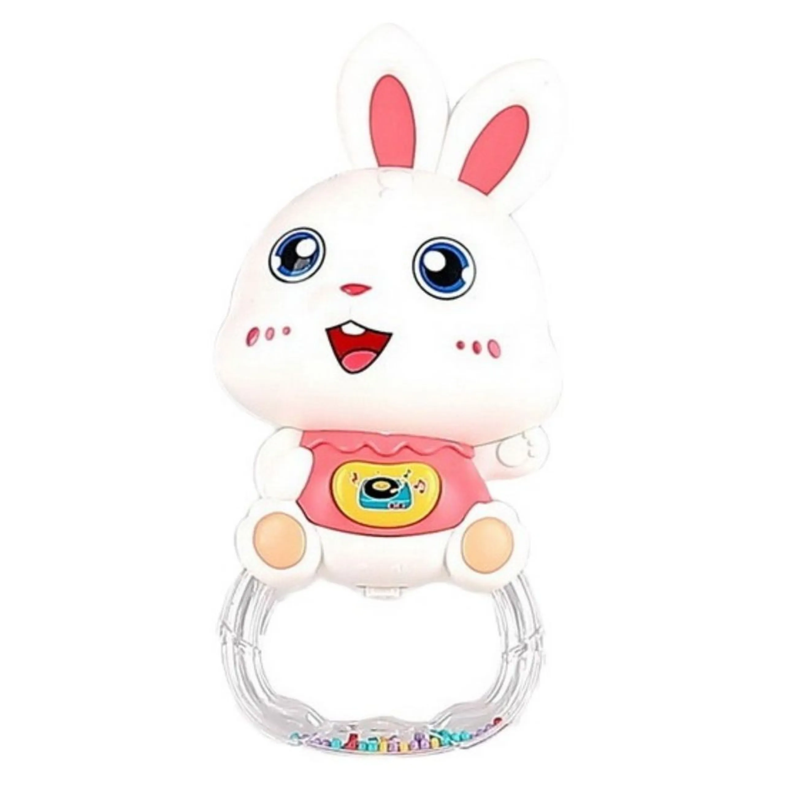 Little Angel Stuffed Animal Rattle Bar Toy - 3 months Soft plush Rabbit