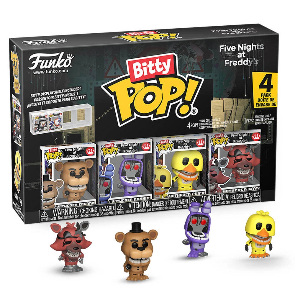 FUNKO TOYS Withered Freddy + Withered Bonnie + Withered Chica + Withered Foxy - Five Nights at Freddy's
