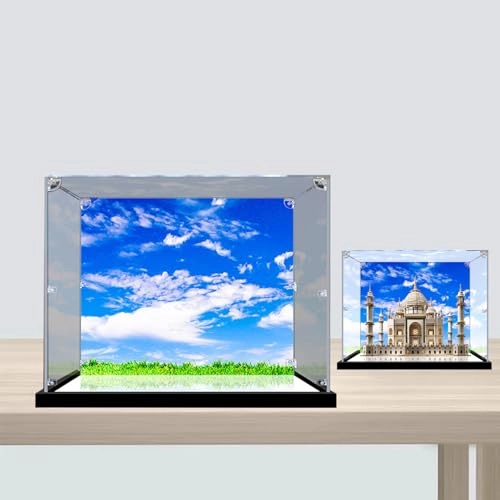 Acrylic Display Case - 10256 54 x 54 x 45 cm Black Base Painted Model (3mm)-a