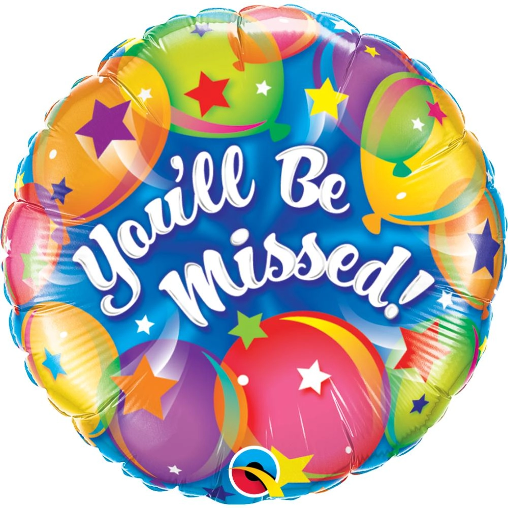 Qualatex Youll Be Missed - 18in Foil Balloon