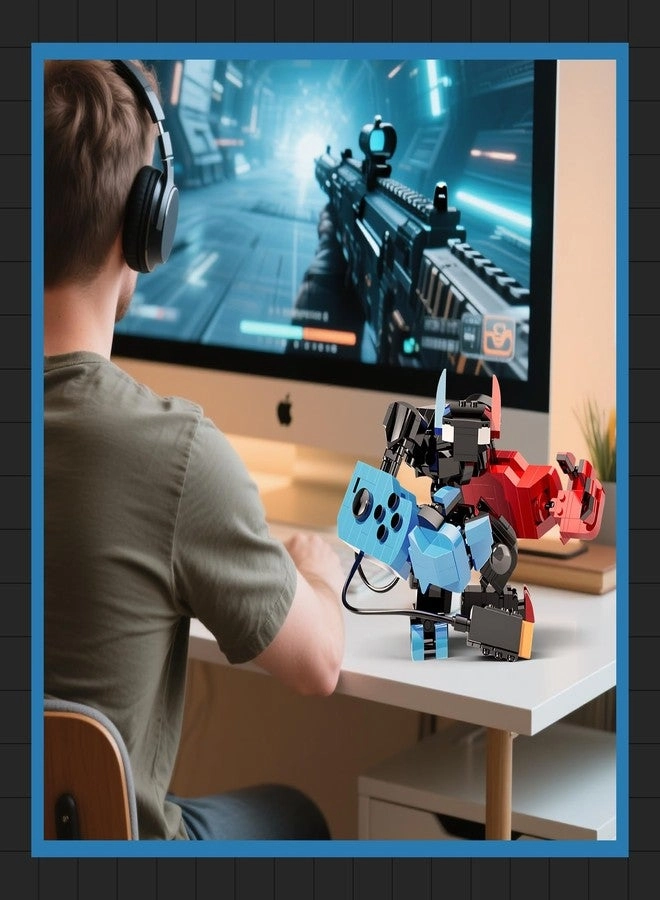 Mech Building Set - Classic Game Controller Robot Posable Head Hands & Legs