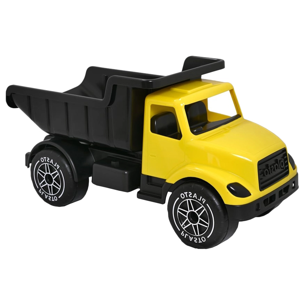 Dump Truck With Silent Wheels - 60 cm Yellow & Black