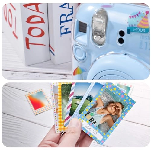 Clear Case - with Strap + Mini Photo Album - 80 Photos + Selfie Mirror + DIY Stickers - x2 + Color Filter - x4