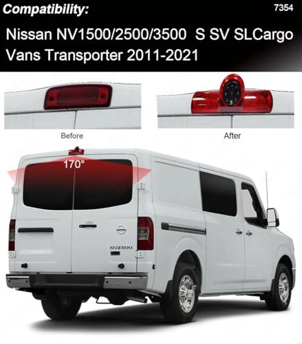 HD Brake Light Reversing Camera - 628x586 pixels