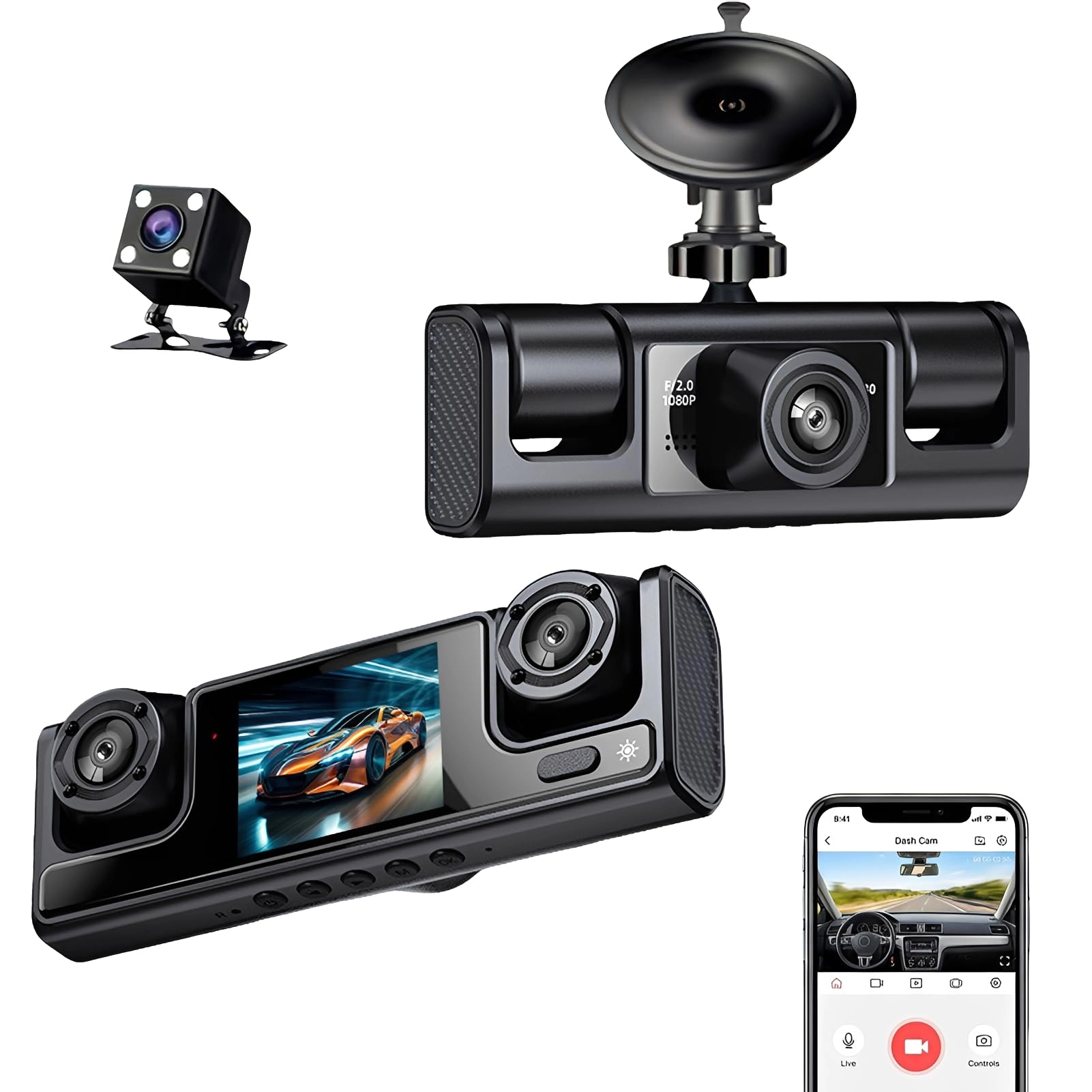 LICAEVEY 4 Channel Dash Cam - 1080P